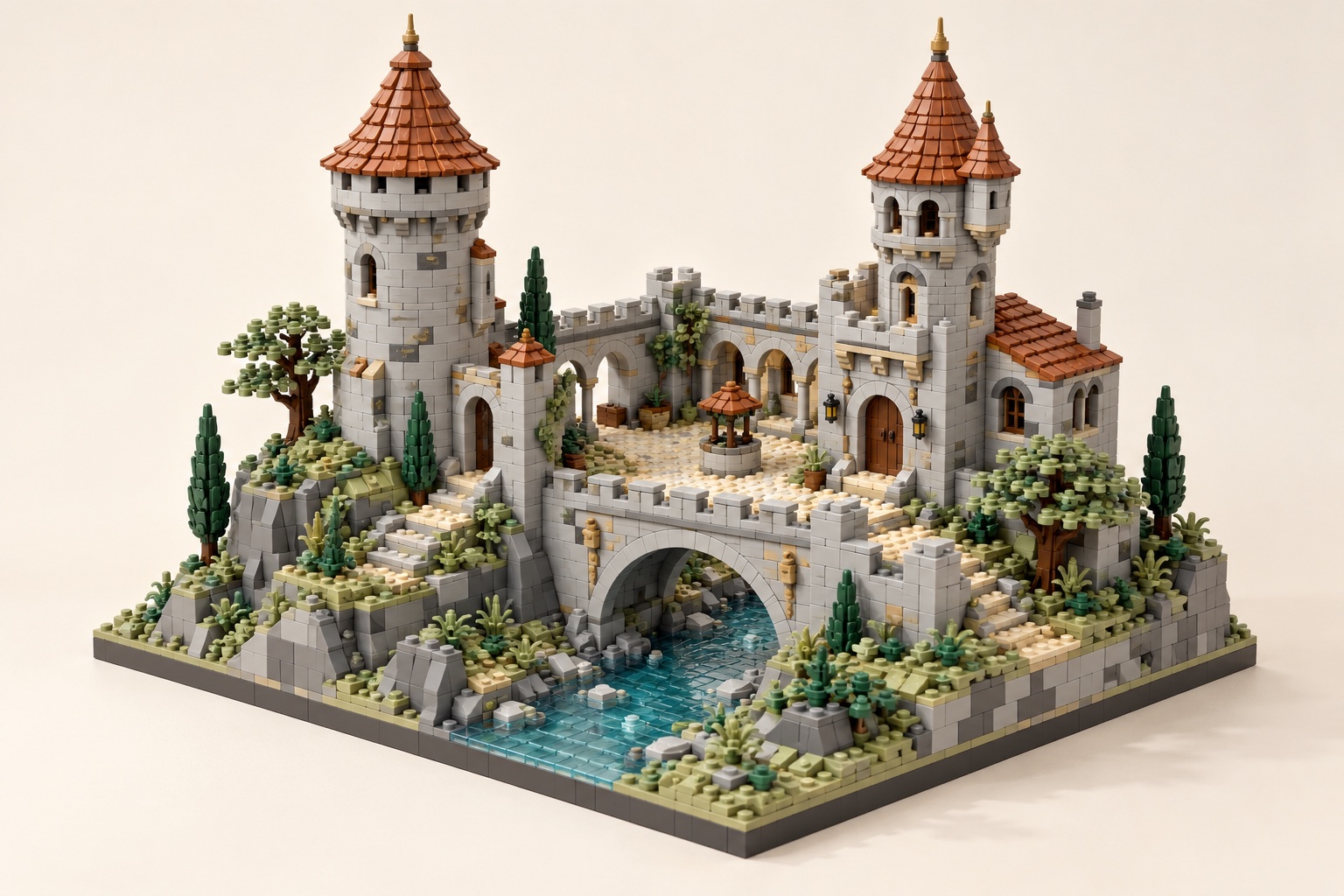 Original brick concept illustration: Fantasy Castle